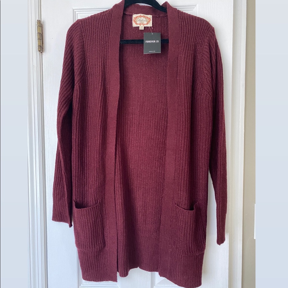 Forever 21 Maroon/Red Cardigan